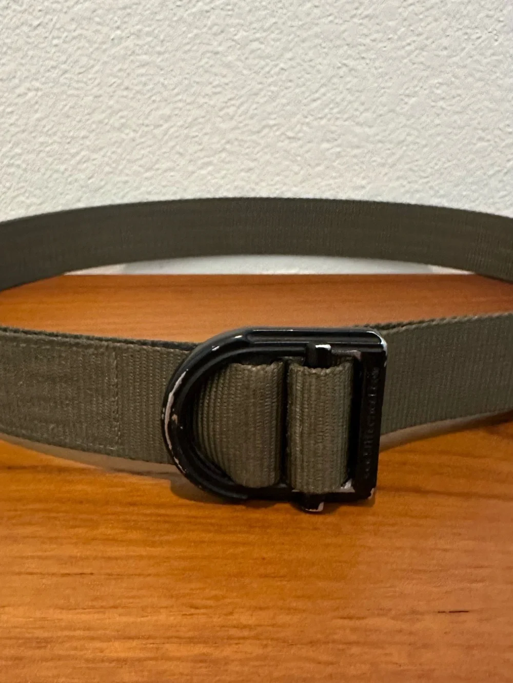 5.11 Tactical Olive Green Web Belt with Black D-Ring Buckle